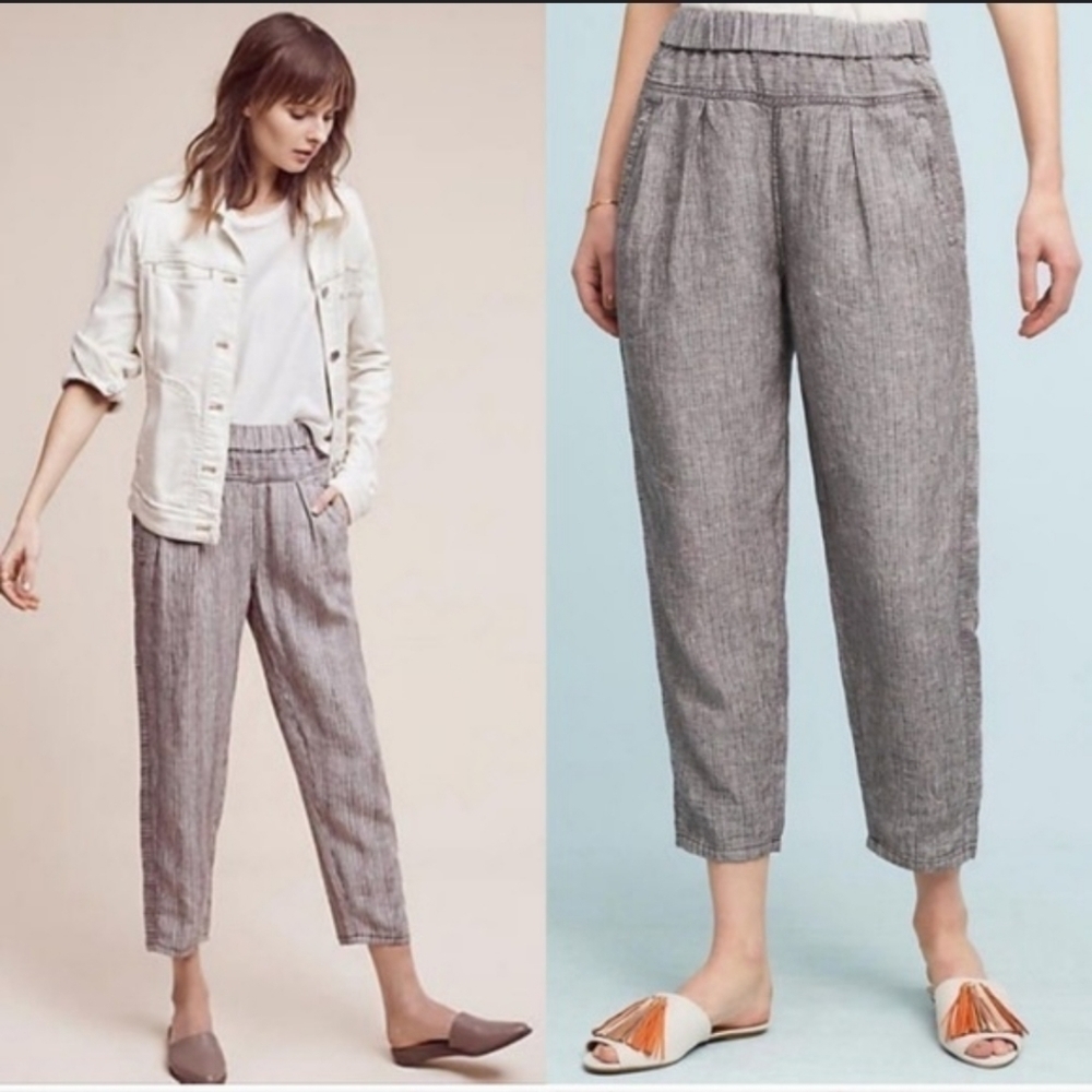 Hei Hei  Beach Bound Cropped Linen Joggers Women’s small